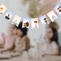 ツインズ海賊人魚ピンクの青い男の子の誕生日