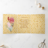 ツインズ用3折カード金ゴールドカラー&コアラス 三つ折りクリスマスカード (内部)