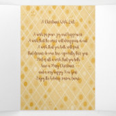 ツインズ用3折カード金ゴールドカラー&コアラス 三つ折りクリスマスカード (内部中)