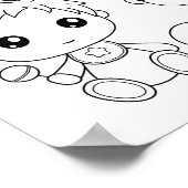 ツインズ男の赤ちゃんガールカラーリングページ ポスター (角)