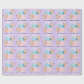 ツインズ男の赤ちゃんベビーガールベビーシャワー ラッピングペーパー (フラット)