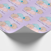 ツインズ男の赤ちゃんベビーガールベビーシャワー ラッピングペーパー (角)