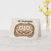 ツインズ祖母の母のデイカード カード (黄色い花)