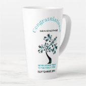 ツインズ祖母はピンクブルーファミリーツリーになる カフェラテマグ (右アングル)