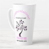 ツインズ祖母はピンクブルーファミリーツリーになる カフェラテマグ (左アングル)