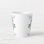 ツインズ祖母はピンクブルーファミリーツリーになる カフェラテマグ (正面)