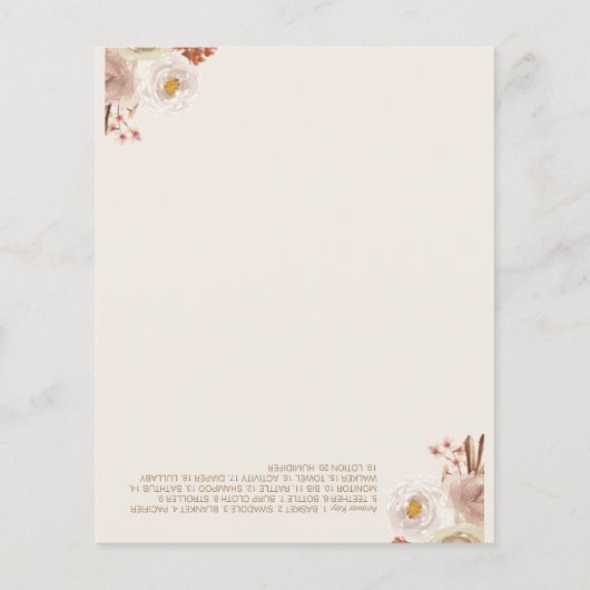 ツインズ詰まったは単語スクランブル赤ちゃんシャワーゲームを負担 (裏面)