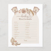 ツインズ詰まったは単語スクランブル赤ちゃんシャワーゲームを負担 (正面)