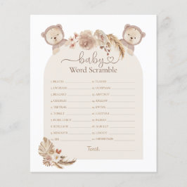 ツインズ詰まったは単語スクランブル赤ちゃんシャワーゲームを負担