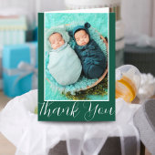 ツインズ誕生フォトカード | ドゥラス新生児ギフト サンキューカード