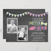 ツインズ誕生日招待状 – トゥトゥスアンドティーズ招待状 招待状 (正面/裏面)