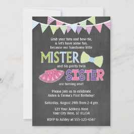 ツインズ誕生日招待状 | トゥトゥス&ティーズ招待状 招待状