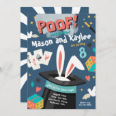 ツインズ誕生日招待状 |魔法招待状 招待状 (正面/裏面)