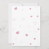 ツインズ赤面ピンクベアーガールズバルーン赤ちゃんシャワー 招待状 (裏面)