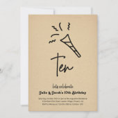 ツインズ10th誕生日パーティーへの招待 招待状 (正面)