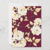 ツインズ15th誕生日シャンパンブルゴーニュ金ゴールドフレーム 招待状 (裏面)