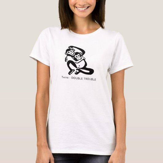 ツインズ – ダブルトラブル妊婦の- Tシャツ (正面)