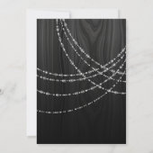 ツインズ ダブル ストリング ライト 誕生日 黒 白 招待状 (裏面)