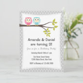 ツインズ・バースデー・パーティー招待フローズ 招待状 (スタンド正面)