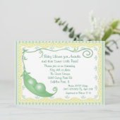 ツインズ·ピース·イン·ア·ポッド·ベビーシャワー招待状 招待状 (スタンド正面)