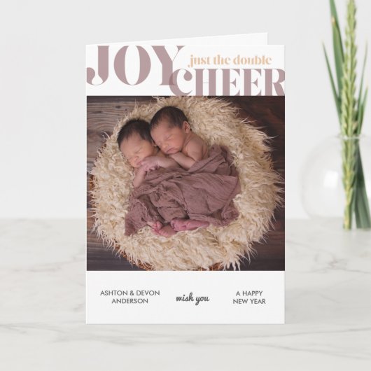 ツインズ – 年明けカスタムのフォトカード シーズンカード (正面)