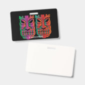 ツインタイキ彫刻のサンダーコーブバッジホルダー バッジ (正面＆裏面)