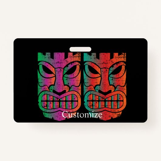 ツインタイキ彫刻のサンダーコーブバッジホルダー バッジ (正面)