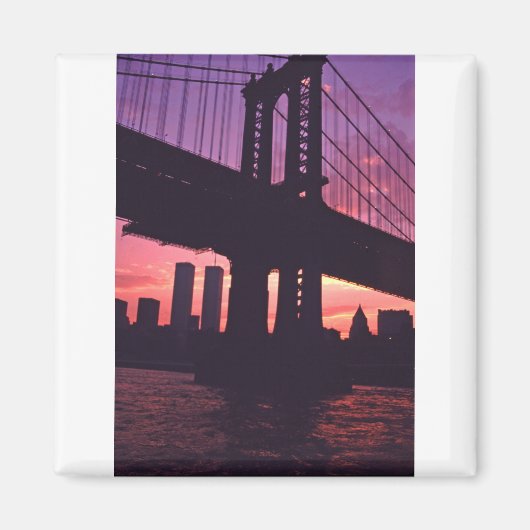 ツインタワーとマンハッタンブリッジタワーAt Su マグネット (正面)