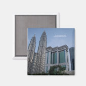 ツインタワーズクアラルンプールマレーシア磁石 マグネット (正面/裏面)