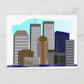 ツインタワーズニューヨーク – アートユニークギフト ポストカード (正面)