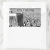 ツインタワーズワールドトレードセンターNYC 長方形シール (バッグ)