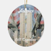 ツインタワーズ9/11記憶オーナメント セラミックオーナメント (左)