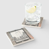 ツインタワーズ ストーンコースター (横)