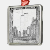 ツインタワーズ メタルオーナメント (左)