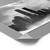 ツインタワーズ – 白黒 ポスター (角)