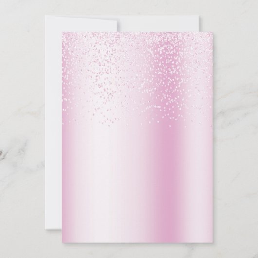 ツインダックスピンクフローラベビーシャワー招待状 招待状 (裏面)