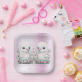 ツインダックスピンクフローラ紙プレート ペーパープレート (パーティー)