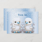 ツインダックスブルーフローラサンキューカード サンキューカード (正面/裏面)