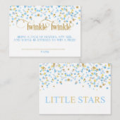 ツインツインズツインズオムツラッフルブルー金ゴールド エンクロージャーカード (正面/裏面)