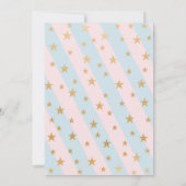 ツインツインズベビースプリンクル男児と女児の双子 招待状 (裏面)