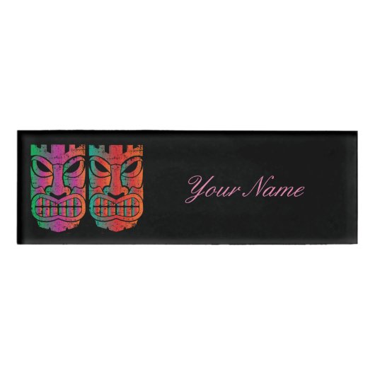 ツインティキ彫刻サンダー_コーブ 名札 (正面)