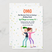 ツインティーン招待状 招待状 (正面/裏面)