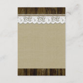 ツインテープとレースのウェディング出欠確認カード 出欠カード (裏面)