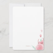 ツインディアベビーシャワー招待状 招待状 (裏面)