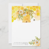 ツイントリビア甘いAs Can Bee Baby Shower Game 招待状 (裏面)