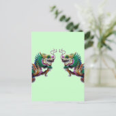 ツインドラゴンズはがき ポストカード (スタンド正面)