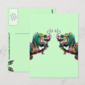 ツインドラゴンズはがき ポストカード (正面/裏面)
