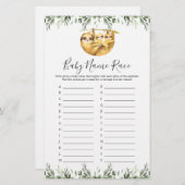 ツインナマズ赤ちゃんシャワー名レースゲーム (正面/裏面)