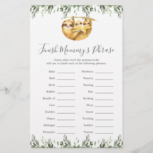 ツインナマズ赤ちゃんシャワー終了ママのフレーズゲーム (正面)