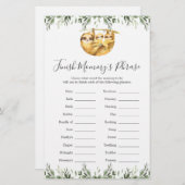 ツインナマズ赤ちゃんシャワー終了ママのフレーズゲーム (正面/裏面)